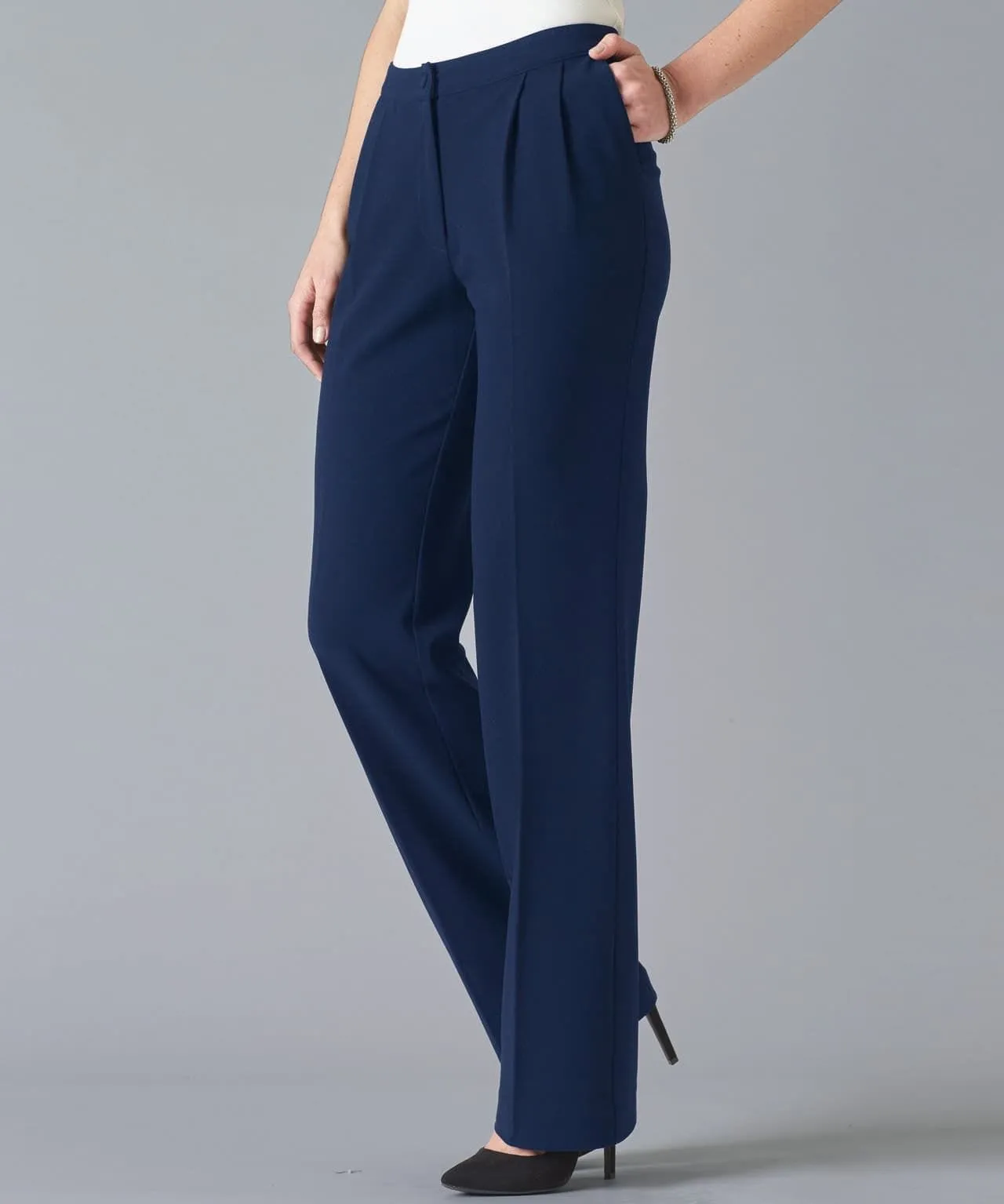 Wide-Leg Crêpe Trousers