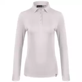 Womens Collagen LS Polo Ivory - SS24