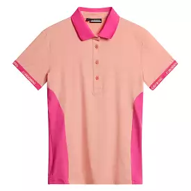 Womens Makena Nylon Stretch Polo Burnt Coral Pink - SS24