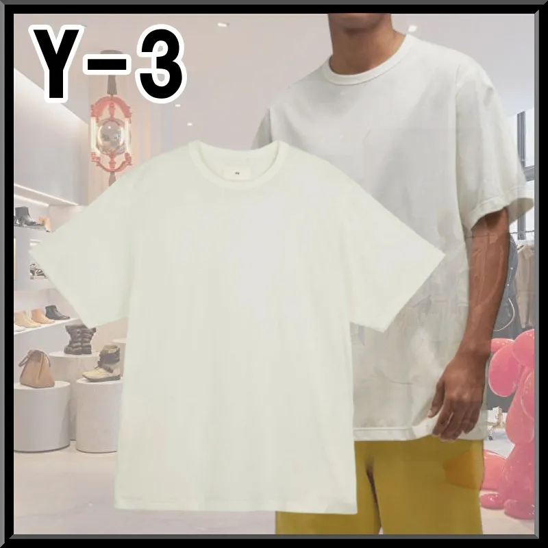 Y-3  |Crew Neck Unisex Street Style Plain Cotton Short Sleeves