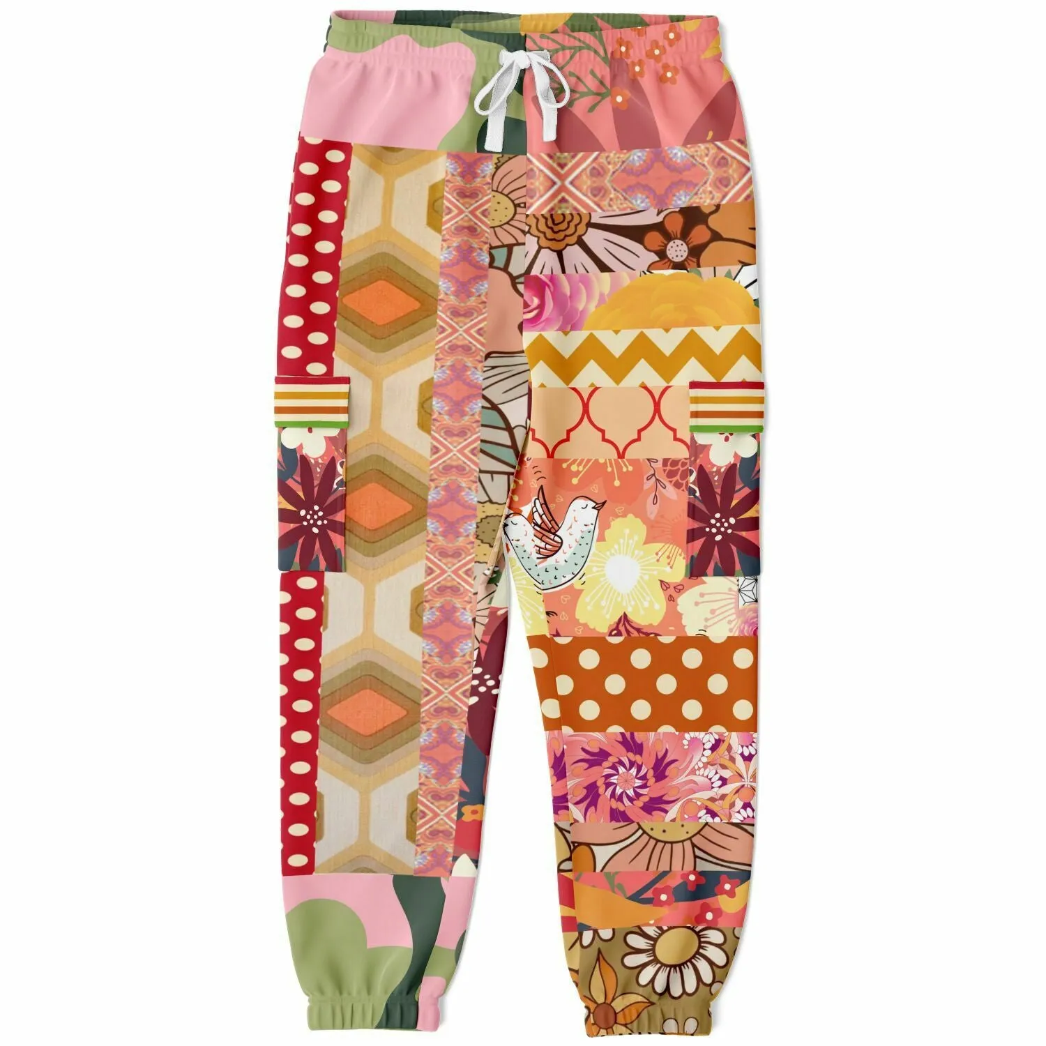 Yogananda Floral Patchwork Unisex Cargo Sweats